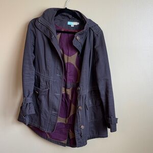 Boden Dark Gray Utility Jacket with Hood